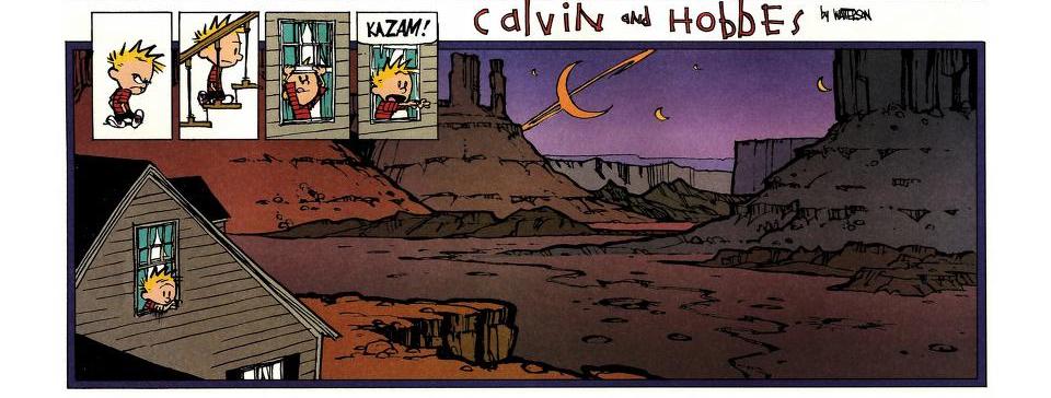 Fig. 2: Watterson 1993. February 28th Sunday Strip [comic].